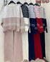 Stripes Round Neck Full Sleeves Pullover With Pants Sets